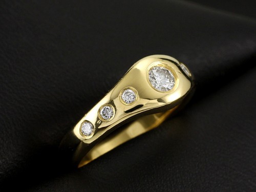Klassischer brillant band ring - brillant,