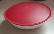 Tupperware Allegra Schüssel 740ml dunkelrot weiß Servierschüssel