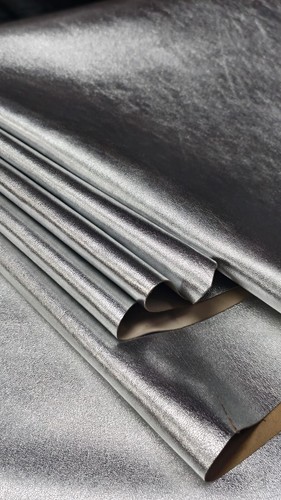 Silber metallisch lammfell - silber,