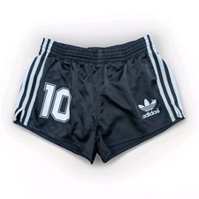 ADIDAS Maradonna Sprinter Glanz Shorts S Running Fußball Laufen schwarz Retro