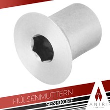 Hülsenmuttern Senkkopf