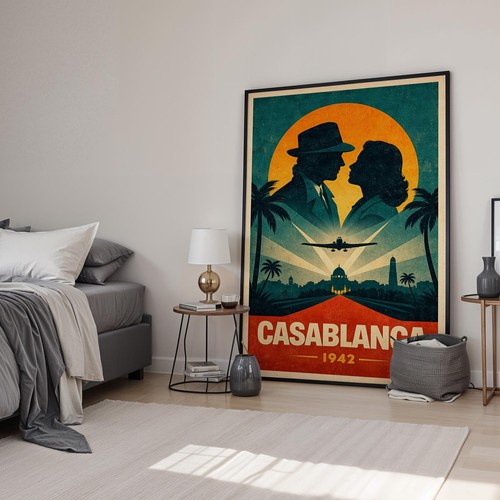 Casablanca retro minimal movie - casablanca,