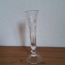 Bleikristall VASE Schleudersterne transp. H= 21 cm D= 7,5 cm unten D=5 cm oben