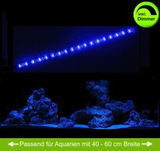 Aquarium Mondlicht 30 cm LED Lichtleiste + Dimmer, Komplettset blau flexi-slim