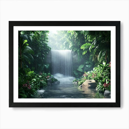 Regenwald szene mit - 3d,