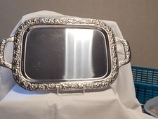 Serviertablett Marke Tischfein, Crominal 30 cm x 41 cm mit Griffen