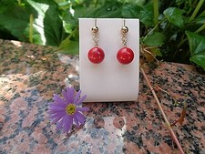 Gold Ohrstecker mit Bambus-Koralle, Gold Filled