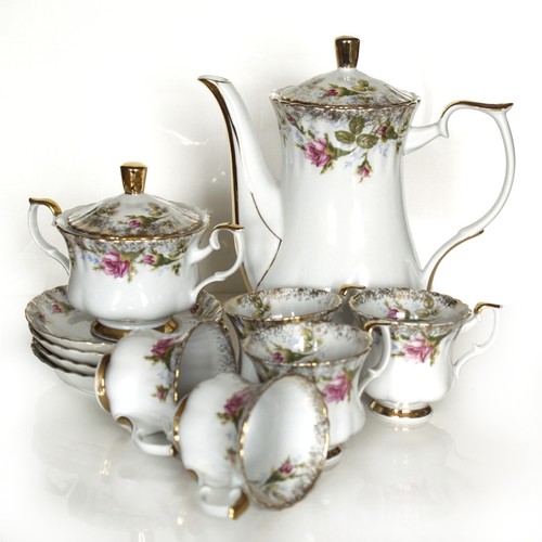 Porzellan kaffee set rosen - porzellan,