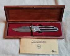 Böker Automat Kalashnikov Damast-Sammlermesser. Nr.135/500. 180 Lagen