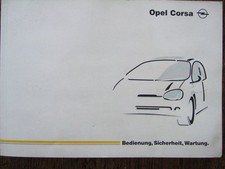 Opel Corsa Betriebsanleitung 1997 original