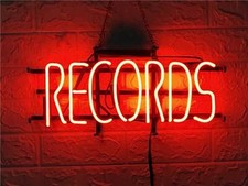Records Neon Sign Geschäft