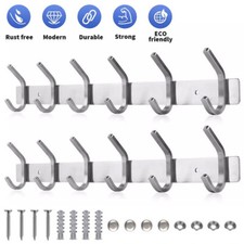 2x Edelstahl Wandgarderobe