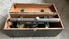 Alt Vermessungsgerät Optik Sammlerstück Technik Militär + Holzkiste US 46cm grün