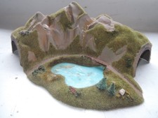 ++ H32 Spur N Busch 8006 Ecktunnel 2-gleisig gebogen 90° 34x25cm cm mit See