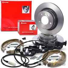 BREMBO BREMSSCHEIBEN +BELÄGE+KONTAKT+HANDBREMSE HINTEN FÜR BMW 1-ER E87 3-ER E90