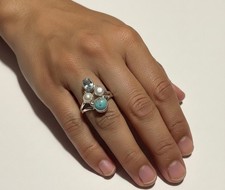 Edelstein Ring aus 925er