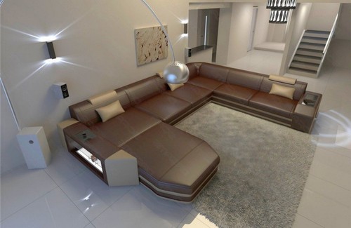 Ledercouch wohnlandschaft sofa - ledercouch,
