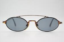 Vintage Sonnenbrille Aigner EA 41 Schwarz Gold Kupfer Oval sunglasses Brille