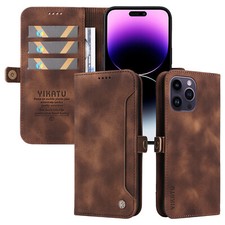 Handyhülle Für iPhone 16 15 14 13 12 11 8 7 Handy Tasche Schutz Book Case Cover