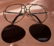 PORSCHE Carrera DESIGN P8478 TITANIUM Brillen Rahmen gold + Wechselobjektive NEU