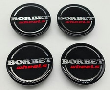 Borbet Wheels 65mm Nabendeckel Nabenkappe Felgendeckel XRT GTX schwarz rot K152