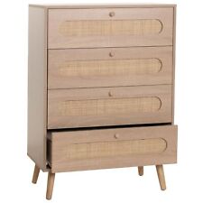 B-Ware Kommode MCW-M38, Highboard, Kubu Rattan Holz, 101x71x42cm Eiche-Optik