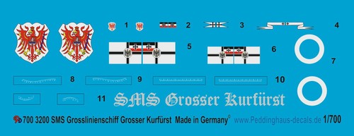Peddinghaus decals 700 3200 - 1/700,