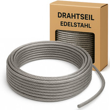 Edelstahl Seil 7x7 / 7x19 Drahtseil Edelstahlseil VA4 INOX316 1-5 mm Stahlseil