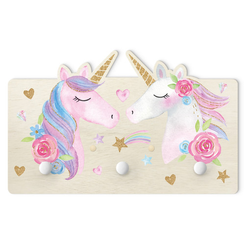 Kindergarderobe einhorn gold - kindergarderobe,