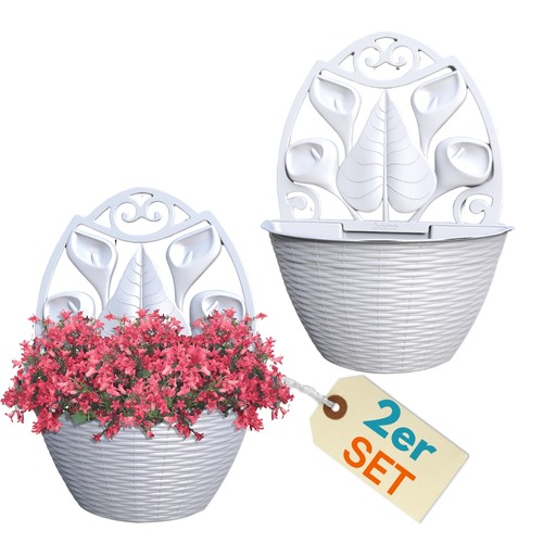 2er set blumentopf wand - blumentopf, blumen