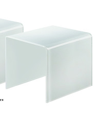 Beistelltisch - Acrylglas weiß Hochglanz - aus Satztisch einzeln