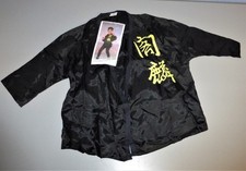 Jungen Faschingskostüm Samurai Oberteil schwarz-gelb Gr. 128 mit Etikett (F100)