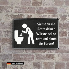 Schild: Siehst du die Reste deiner Würste? | Lustige Schilder Sprüche Toilette