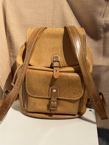 Unisex lederrücksack vintage - lederrücksack,