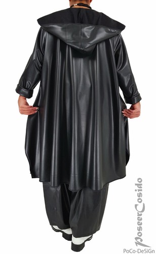 Poco lagenlook kapuzen jacke - lagenlook, kapuzen-jacke