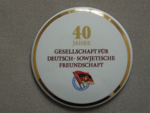 Alte ddr porzellan medaille - ddr,