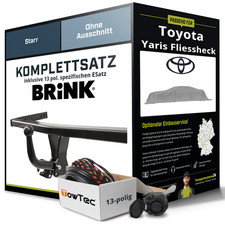 Für TOYOTA Yaris Typ P15 Anhängerkupplung starr +eSatz 13pol 10.2013-jetzt AHK