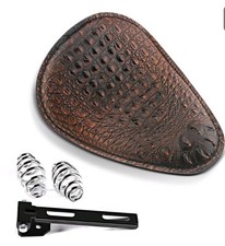 Motorrad Solo Sitz neu Bobber Chopper Café Racer Krokodil Look  inkl. Zubehör