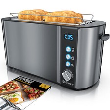 KESSER® Toaster 4-Scheiben mit Brötchenaufsatz Rezeptbuch 6-Stufen Toast Automat