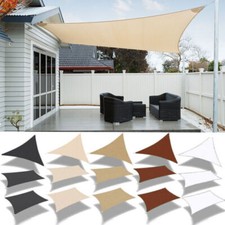 Sonnensegel WASSERDICHT Sonnenschutz Windschutz 98% UV-Schutz Dreieck Rechteck