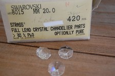 Vintage Swarovski Octagon Oktagon crystal 8015 20mm 1loch Kronleuchter Lüster 