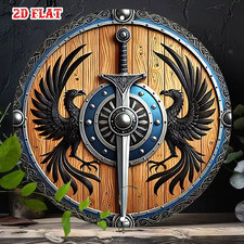 Wikinger Schild Schwert Rabe