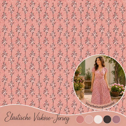 Viskose jersey blumen - viskose-jersey,