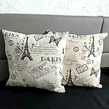 Kissenhüllen 40x40 cm,neu,Baumwolle,Paris-Motiv, 2er Set