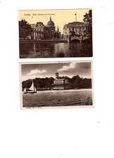 8947 - 2x AK Potsdam  Stadtschloß & Kirche in Sacrow 1916