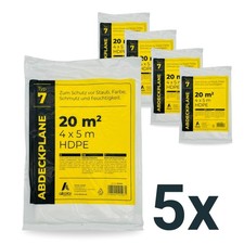5x Abdeckfolie 4x5m Profi