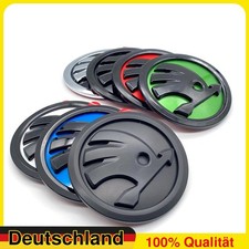 100MM Badge Kofferraum Motorhaübe Emblem Abzeichen Hinten Vorne Für Skoda NEU