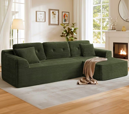 Cord sofa waldgrün - cord, l
