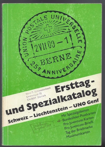 Schweiz ersttag katalog - schweiz, ersttag-katalog