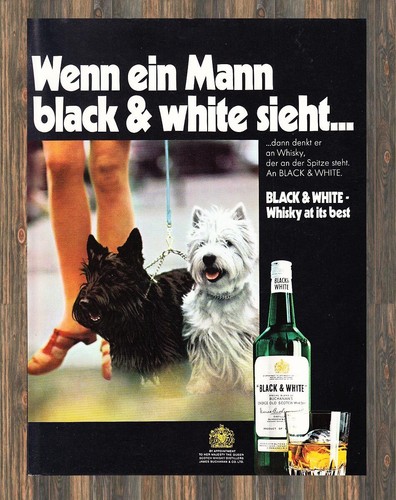 Black white whisky reklame - -,